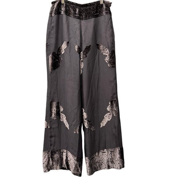 Laetitia Hecht INEPTIE Paris Pants Womens FR 40 US 28x29 Black Silk Velvet - Picture 2 of 10